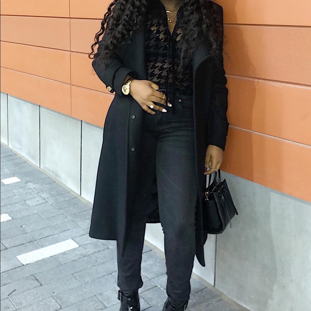 Black Sheer Velvet Top